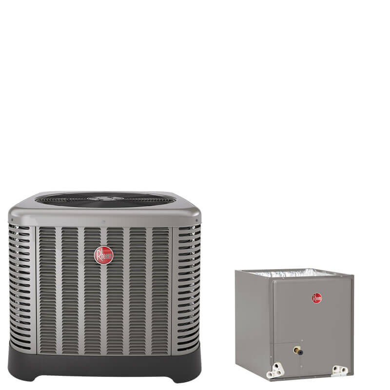 Ton Rheem SEER2 R410A Single Stage Air Conditioner Condenser With Wide ...